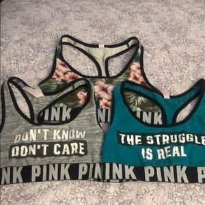 PINK sports bras